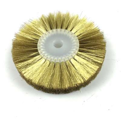 industrial  copper  wire wheel brush for polishing and sanding wood      circular brass brush steel wire disc brush