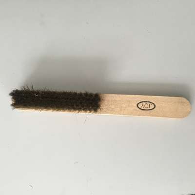 factory selling directly stocked wooden handle brass polishing brush