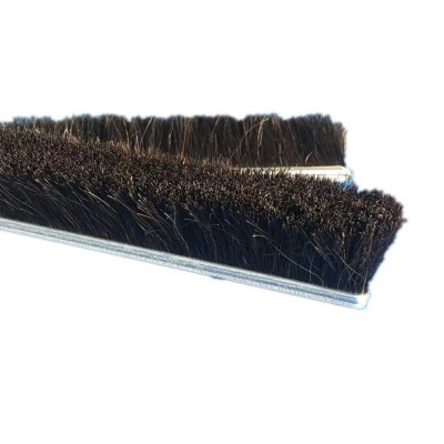 iron backing flexible  horse hair  strip  brush  for door and elevator     weather stripping door strip  dustproof brush