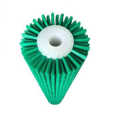 hot-seling  industrial   green nylon roller cleaning  cylinder brush for vegetable cleaning     fruit cleaning roller brush