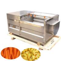 Vegetable carrot brush washing cleaning machine potato ginger brush roller washer and peeler machine