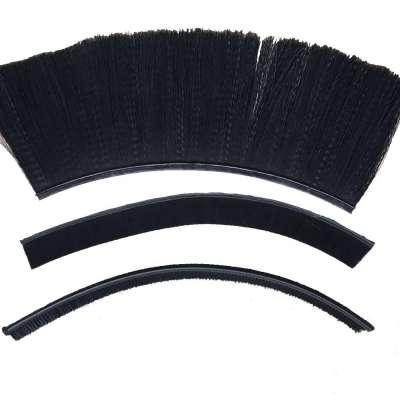 hot-melting plastic backing nylon wire window bottom strip brush     weather stripping door seal