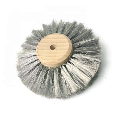 industrial  stainless steel  wire wheel brush for descaling    wooden base  steel wire disc brush for polishing