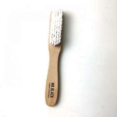 customized any size and any color PA PP cleaning brush      wooden handle white  nylon bristle  brush/bed brush /hat brush