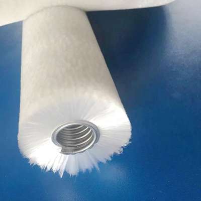 nylon bristle stainless steel shaft  spiral  spring  brush roller  for polishing  Carbon Brush Springs